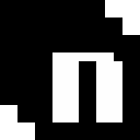 An animated Nudgital logo: A pixelated white lowercase letter "n" on top of three overlapping black squares, animated so the "n" and then the squares turn different CMYK colors.